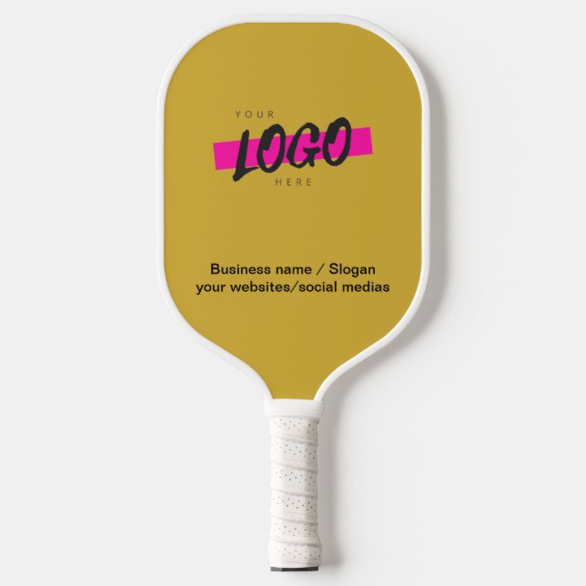 Logo für kundenspezifische Unternehmen Gold Busine Pickleball Schläger (Vorderseite)