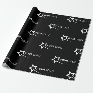 Logo für kundenspezifische Unternehmen - Schwarz Geschenkpapier