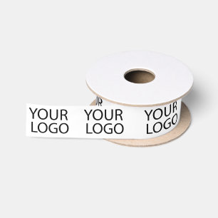 Logo für kundenspezifische Unternehmen Schwarz-wei Satinband