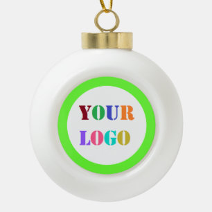 Logo für kundenspezifische Unternehmen Weihnachtsd Keramik Kugel-Ornament