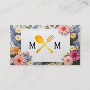 Logo für Lebensmittelzusatzstoffe Farbige Blume Visitenkarte