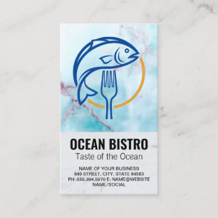 Logo für Meeresfrüchterestaurant Fischgabel Visitenkarte