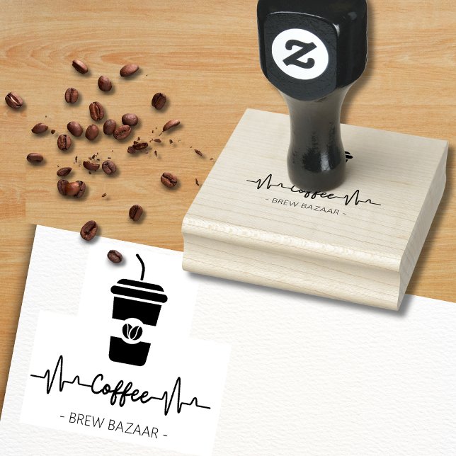 Logo für Minimalistische Kaffeestuben Gummistempel (Von Creator hochgeladen)