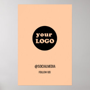 Logo für Minimalistische Pfirsichfirmen Poster
