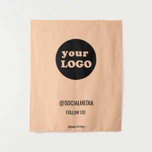 Logo für Minimalistische Pfirsichfirmen Wandteppich