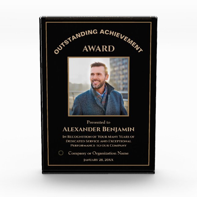 Logo für Mitarbeiterförderung Gold Award Custom Fotoblock (Vorderseite)