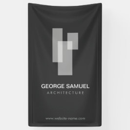 Logo für moderne Architekturblöcke in Weiß/Grau Banner