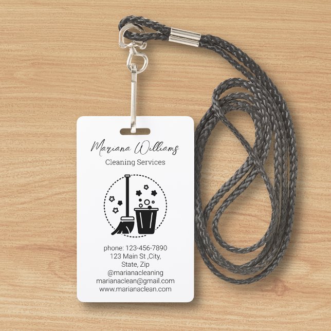 Logo für moderne, einfache Reinigungsdienste Ausweis (Von Creator hochgeladen)