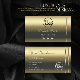 Logo für moderne Matt Gold Optics Funkelnd Diamond Visitenkarte