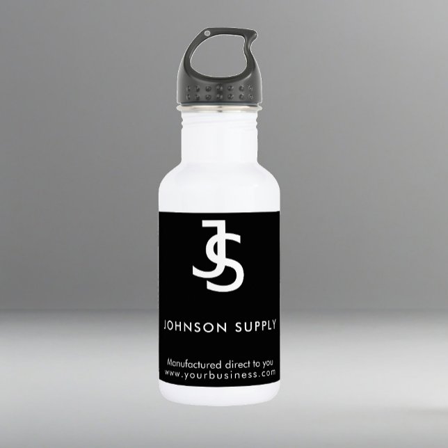 Logo für moderne Unternehmen für Schwarze Unterneh Edelstahlflasche (Von Creator hochgeladen)