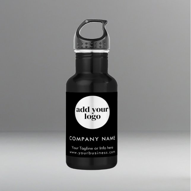 Logo für moderne Unternehmen für Schwarze Unterneh Edelstahlflasche (Von Creator hochgeladen)