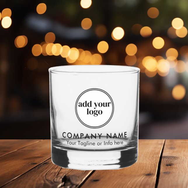 Logo für moderne Unternehmen für Schwarze Unterneh Whiskyglas (Von Creator hochgeladen)