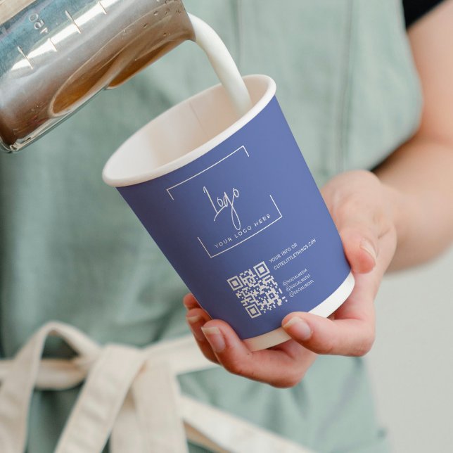 Logo für moderne Unternehmen mit QRcode Pappbecher (Von Creator hochgeladen)