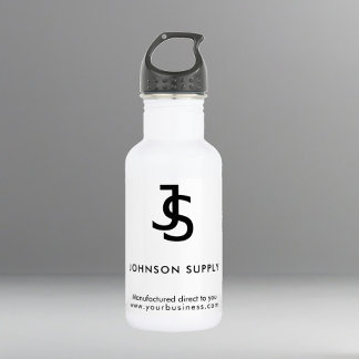 Logo für moderne White Business Custom Company Edelstahlflasche