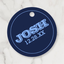 Logo für Navy Blue Name Geschenkanhänger