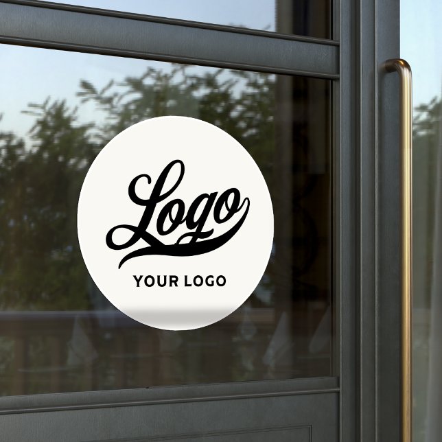 Logo für "Off White Circle Simple Business Company Fensteraufkleber (Von Creator hochgeladen)