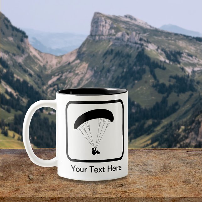 Logo für Paraglider Zweifarbige Tasse (Von Creator hochgeladen)