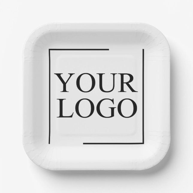 Logo für personalisierte Hochzeiten Pappteller (Vorderseite)