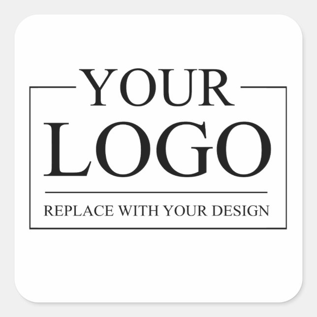 Logo für personalisierte Hochzeiten Quadratischer Aufkleber (Vorderseite)