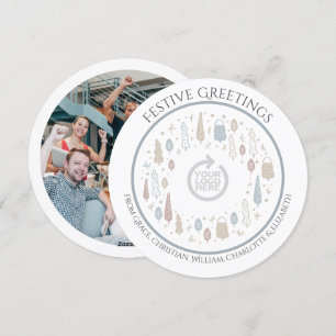 Logo für Personalisierte Unternehmen Feiertagskarte