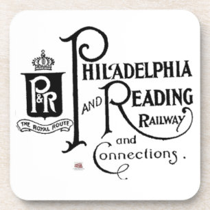 Logo für Philadelphia und Reading Railway Getränkeuntersetzer
