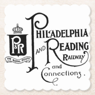 Logo für Philadelphia und Reading Railway     Untersetzer