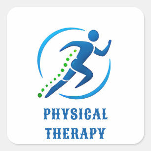 Logo für Physiotherapie einer Rehabilitationsklini Quadratischer Aufkleber