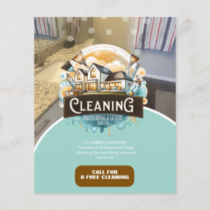 Logo für professionelle Reinigungsdienste Flyer