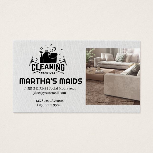 Logo für Reinigungsdienste | Wohnzimmer (Vorderseite)