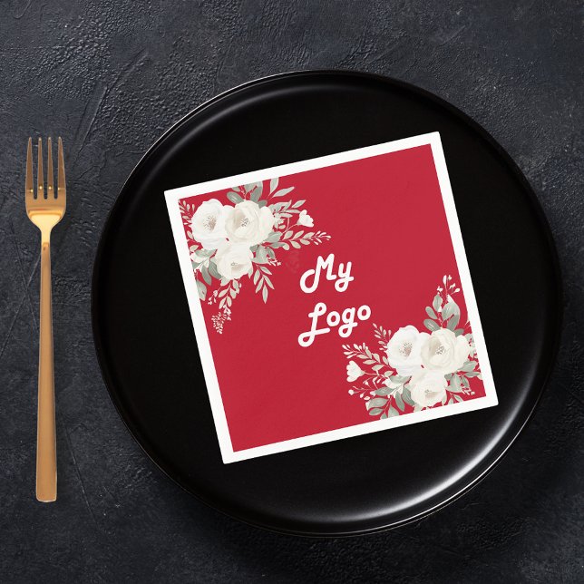 Logo für Rot-Weiß-Blumengeschäfte Serviette (Von Creator hochgeladen)