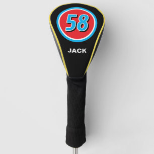 Logo für runde Rennwagen personalisiert Golf Headcover