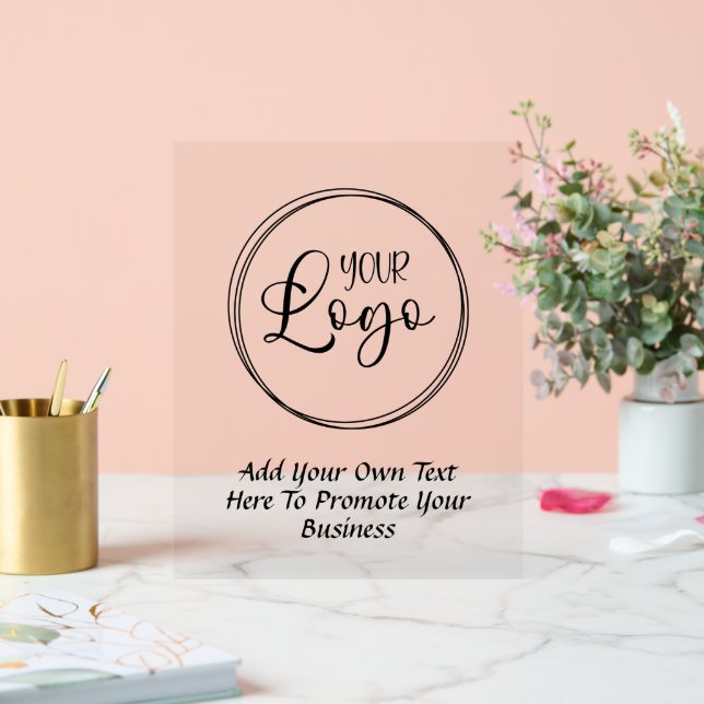 Logo für schwarze Promo Acrylschild (Hochzeit)