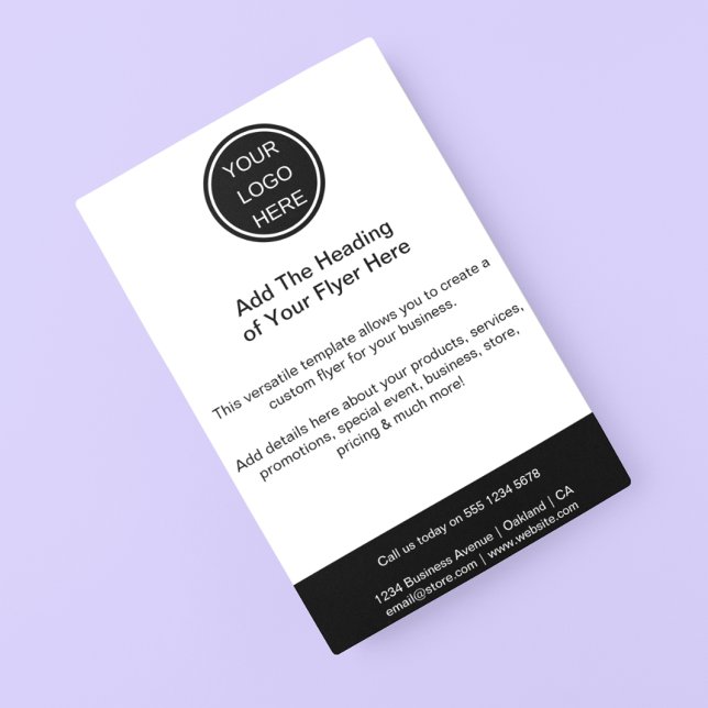 Logo für Schwarzweiß-Geschäftsleute in Marketing Flyer (Von Creator hochgeladen)