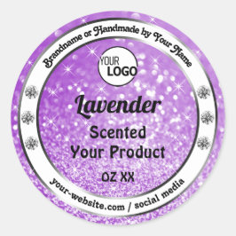 Logo für ShimmerLila Glitzer-Produkte Runder Aufkleber