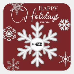 Logo für Snowflakes Quadratischer Aufkleber