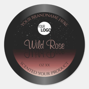 Logo für Soft Glitzer-Produkte für Black Burgundy Runder Aufkleber