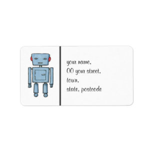 Logo für Spielzeug-Roboter Adressaufkleber
