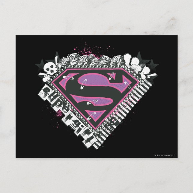 Logo für Supergirl-Buttone Postkarte (Vorderseite)