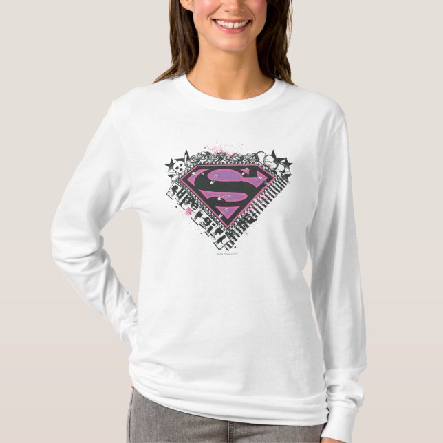 Logo für Supergirl-Buttone T-Shirt (Vorderseite)