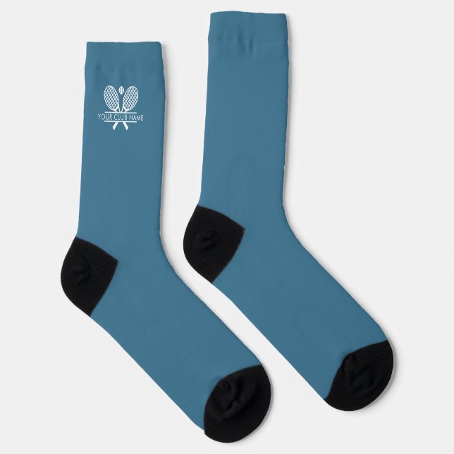 Logo für Tennisklubnamen Blaue Spieler Socken (Rechts)