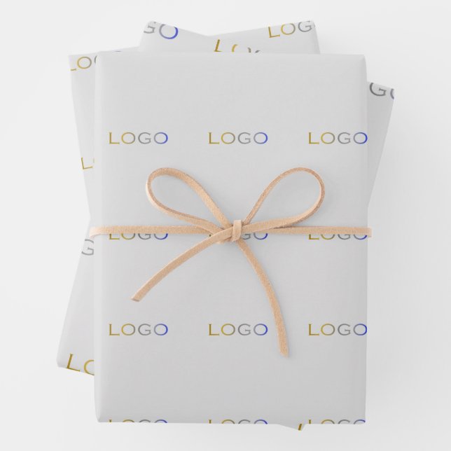 Logo für Unternehmen Elegantes einfaches Branding Geschenkpapier Set (Beispiel)