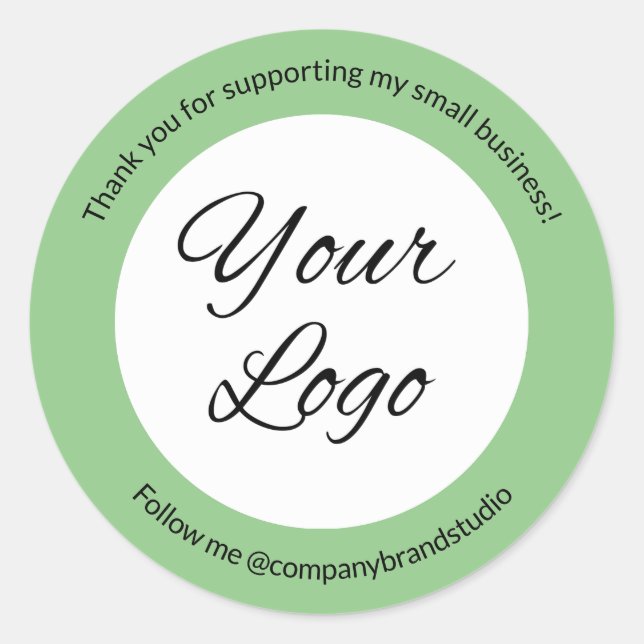 Logo für Unternehmen - Grün für die Präsentation Runder Aufkleber (Vorderseite)