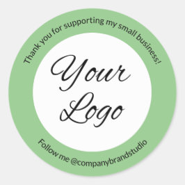 Logo für Unternehmen - Grün für die Präsentation Runder Aufkleber