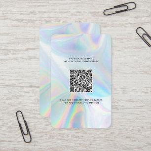 Logo für Unternehmen hinzufügen QR-Code DIY Hologr Visitenkarte