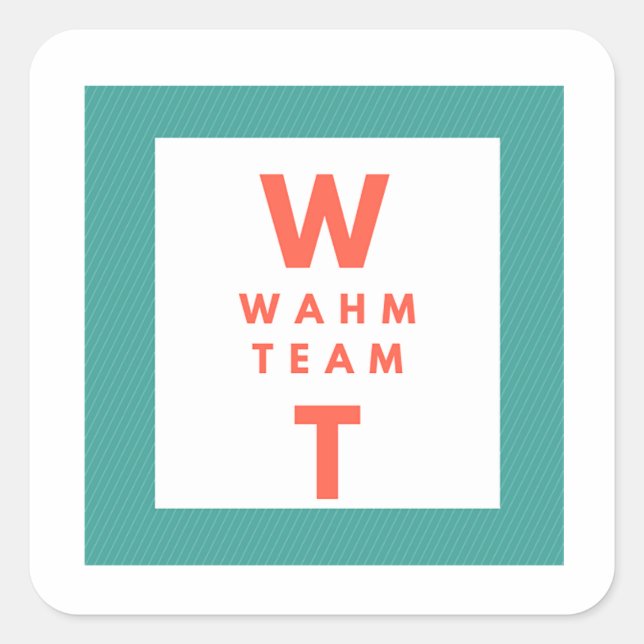 Logo für Unternehmen hinzufügen Quadratischer Aufkleber (Vorderseite)