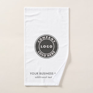 Logo für Unternehmen hinzufügen und Website für Un Handtuch