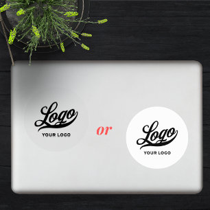 Logo für Unternehmen im Vinyl-Kreis - Klare Notebo Aufkleber