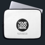 Logo für Unternehmen Laptopschutzhülle<br><div class="desc">Erstellen Sie Ihr einzigartiges personalisiertes Corporate Business Logo - Laptop Sleeve, das Ihr Firmenlogo hochlädt und Ihren eigenen Text hinzufügt. Ein einfaches und berufliches Design wird Ihren Chef, Mitarbeiter, Kunden beeindrucken! Fügen Sie Ihren benutzerdefinierten Text mit diesem minimalistischen und beruflichen serifenlosen Schriftart: Website, Slogan, Firmenname, Veranstaltungsdatum. Ihre personalisierten Bilder werden...</div>