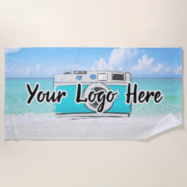 Logo für Unternehmen mit benutzerdefiniertem Logo  Strandtuch
