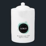Logo für Unternehmen mit benutzerdefinierter Grünf<br><div class="desc">Werben Sie für Ihr Geschäft mit diesem coolen Teekessel mit grüner Wasserfarbe,  individuellem Logo und Text. Fügen Sie einfach Ihre Daten hinzu,  indem Sie auf "Personalisieren" klicken.</div>